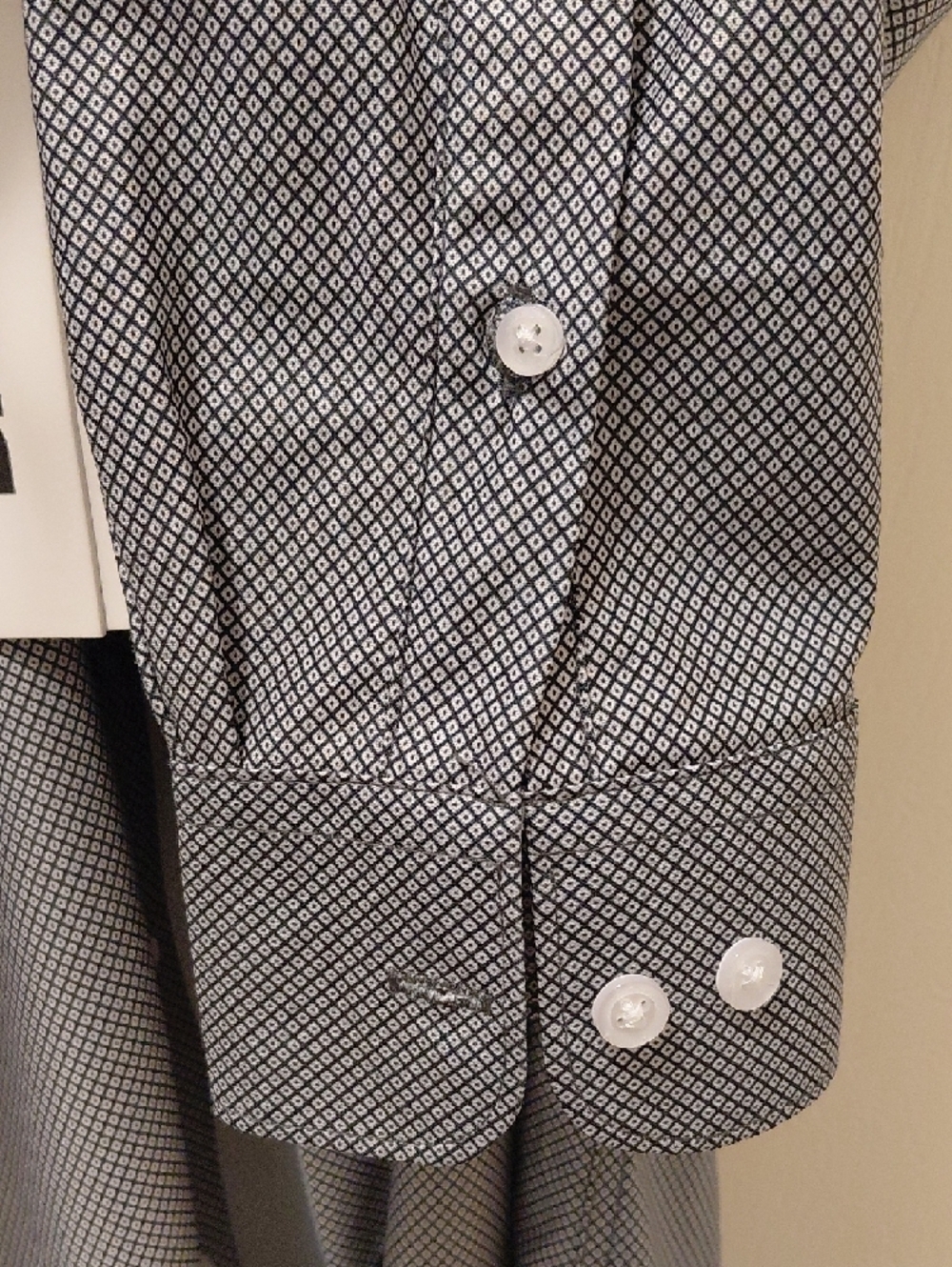 DKNY Men's Light Blue Microdot Dress Shirt - Picture 4 of 7